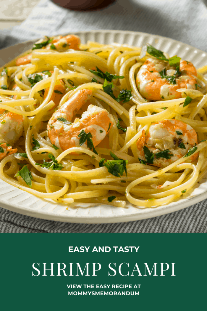 This Shrimp Scampi recipe is fast and super easy. My kiddos will do almost anything for a bite of it.