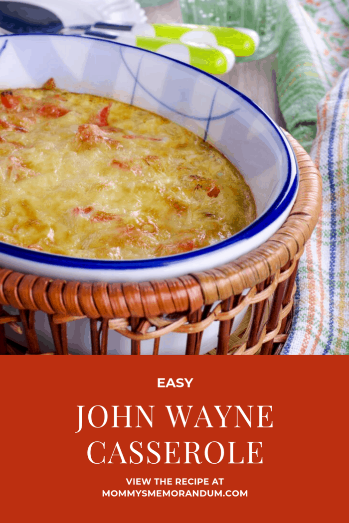 This EASY John Wayne Casserole Recipe is delicious layers of ground beef, cheese, fresh veggies, and jalapeno peppers, all baked on a crust of flaky biscuits.