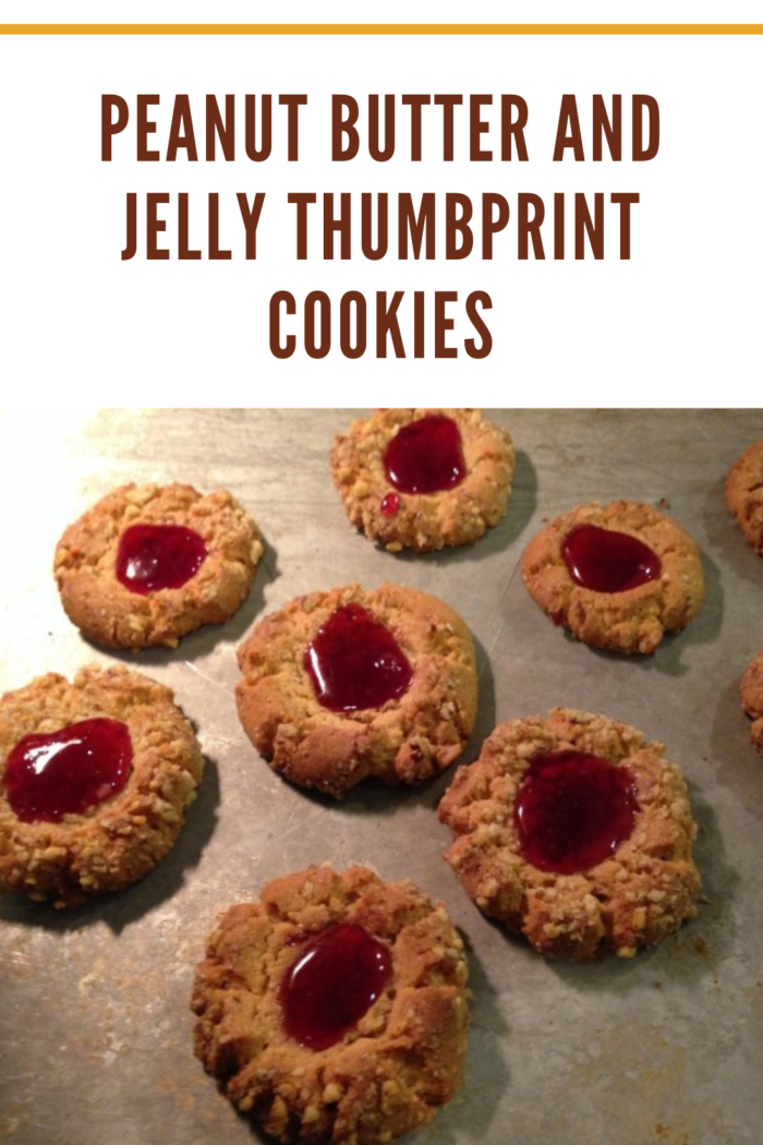 peanut butter jelly thumbprint cookies