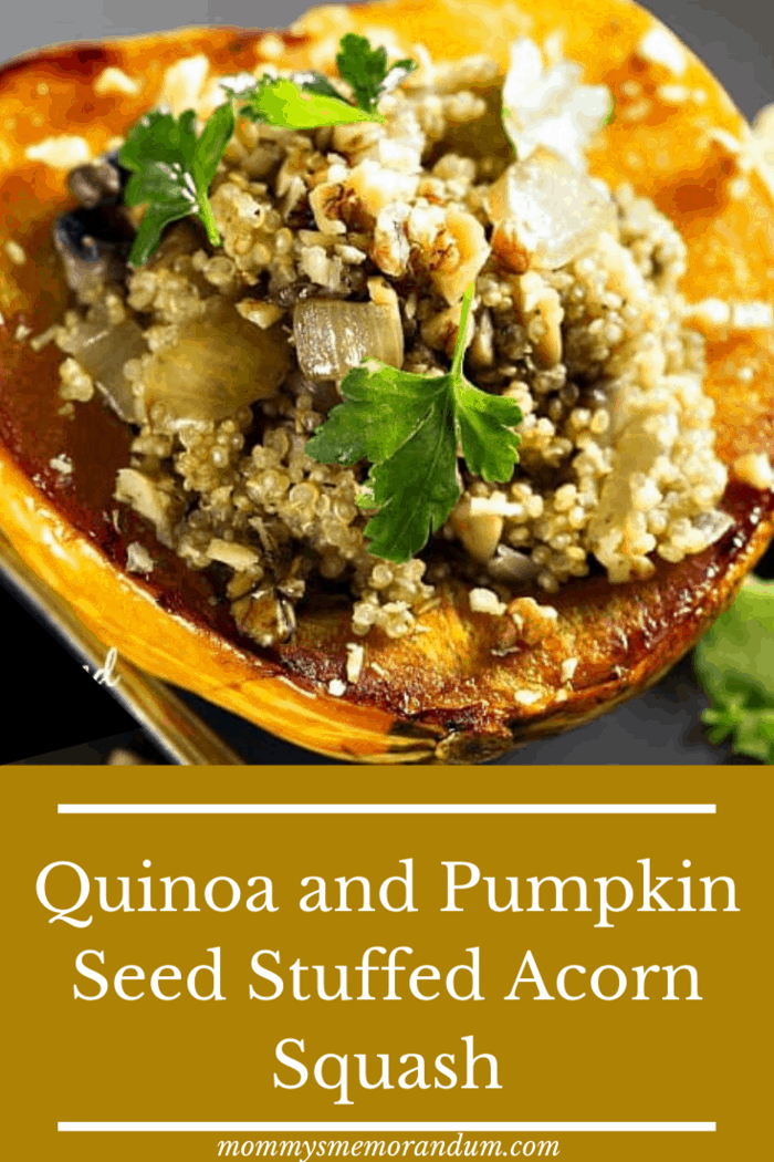 Quinoa and Pumpkin Seed Stuffed Acorn Squash #Recipe