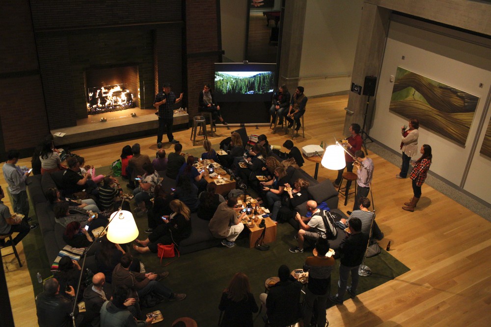 A press day for The Good Dinosaur, including a slideshow of research trip photos with Director Peter Sohn, Producer Denise Ream, Director of Photography - Lighting Sharon Calahan and Supervising Technical Director Sanjay Bakshi, as seen on September 30, 2015 at Pixar Animation Studios in Emeryville, Calif. (Photo by Deborah Coleman / Pixar)