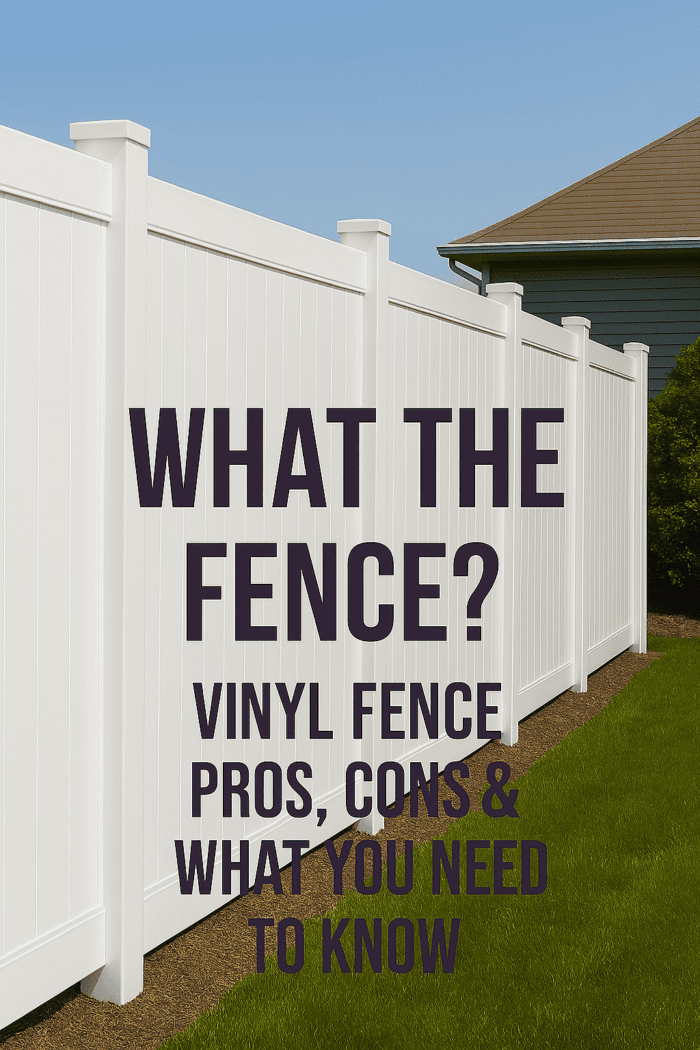 White vinyl fence used to compare vinyl fence advantages and disadvantages