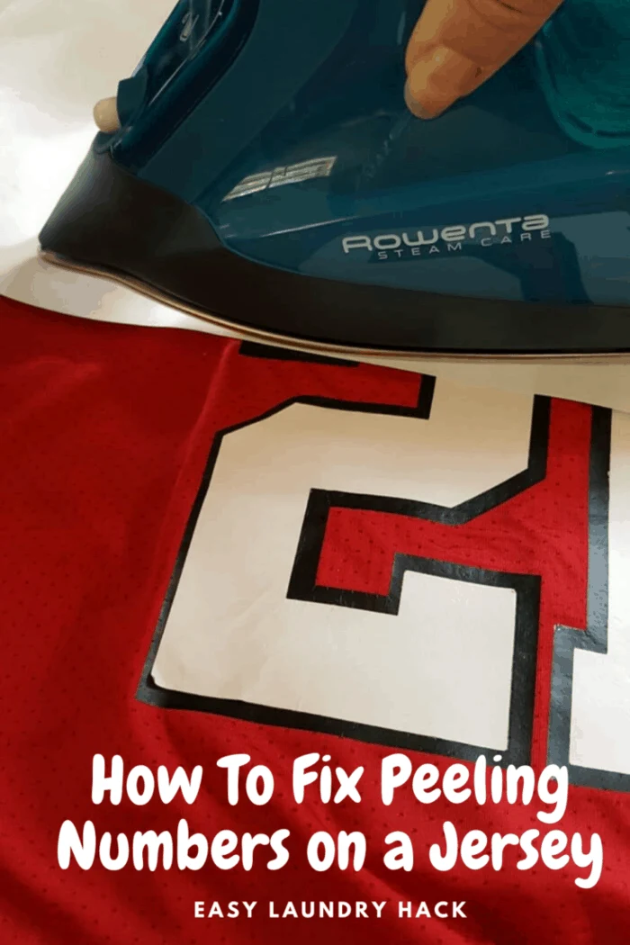 rowenta iron ironing red jersey with number 21