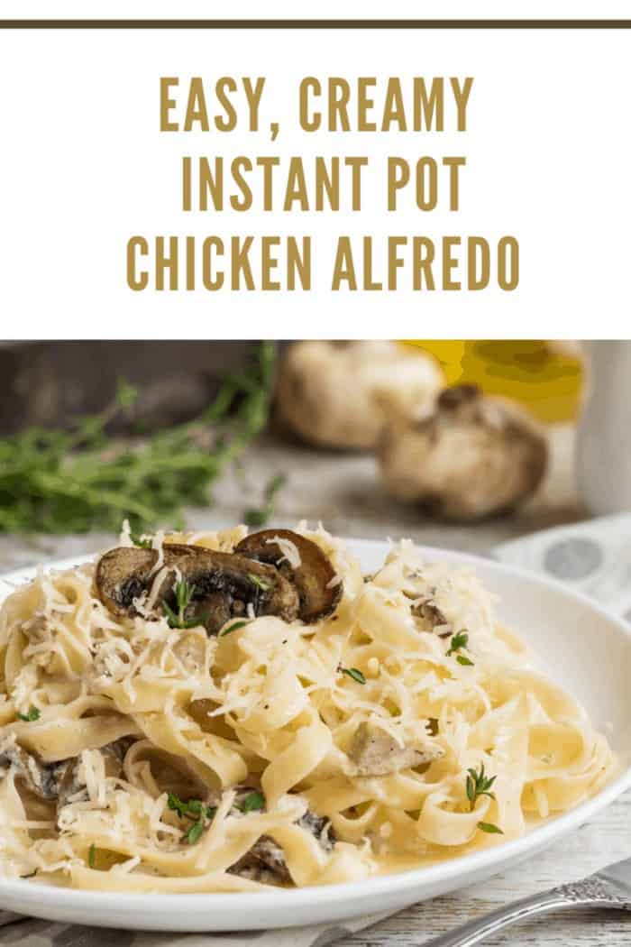 instant pot chicken alfredo on plate