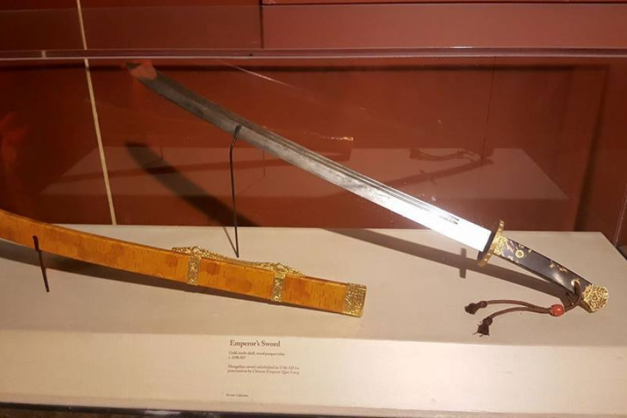 Ancient Emperor's sword from around 1290 BC, featuring detailed craftsmanship