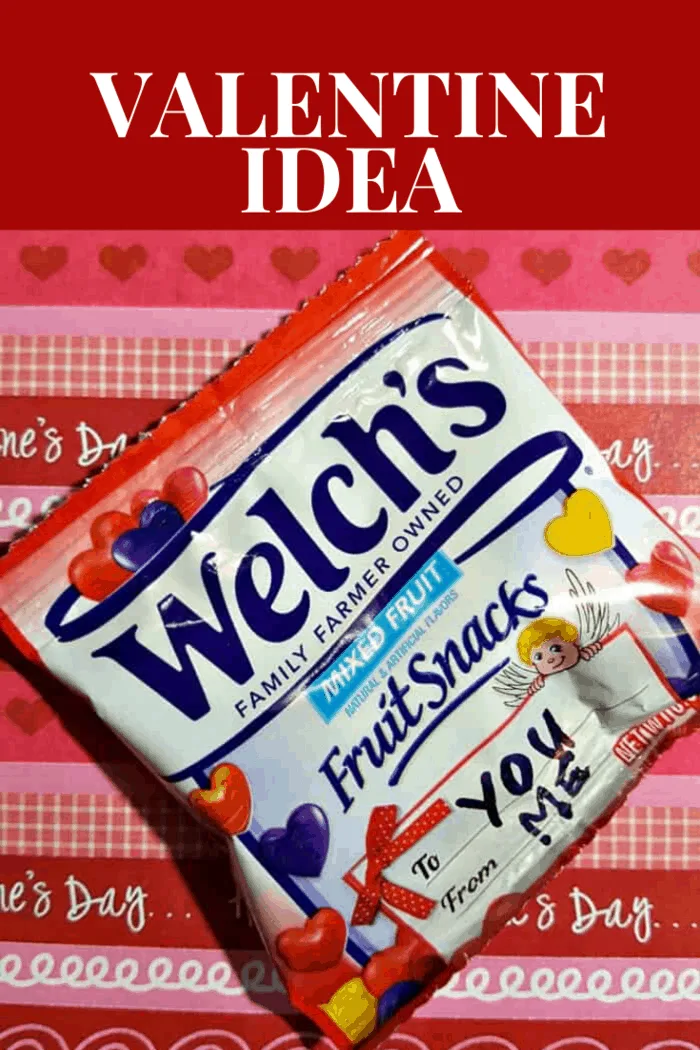 Use Welch's fruit snacks as "filler" in the pop top valentine cans for a fun and delicious surprise