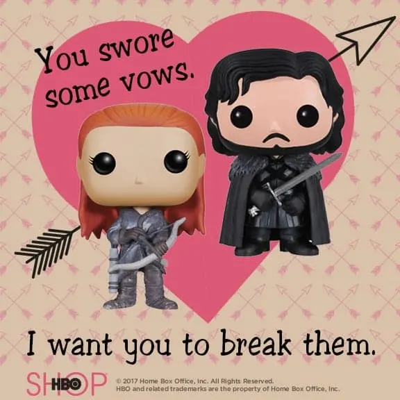 Free Printable Game of Thrones Valentine's Day Cards