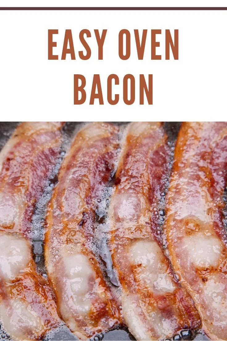 bacon on baking sheet sizzling