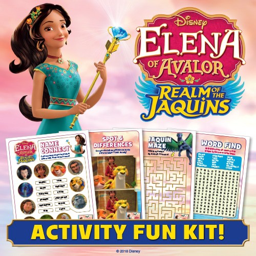 PRINTABLE ACTIVITIES FOR ELENA OF AVALOR: REALM OF THE JAQUINS My kids love themed activities that go along with shows they enjoy watching. These printable pages are a fun way to turn a little TV time into learning time. Activities include spot the difference, word find, maze, and name connect. #elenaofavaloractivities #elenaofavalor #freeelenaofavalorprintables