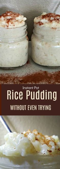 A bowl of creamy Instant Pot rice pudding topped with cinnamon, made with simple ingredients.