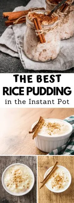 A bowl of creamy Instant Pot rice pudding topped with cinnamon, made with simple ingredients.