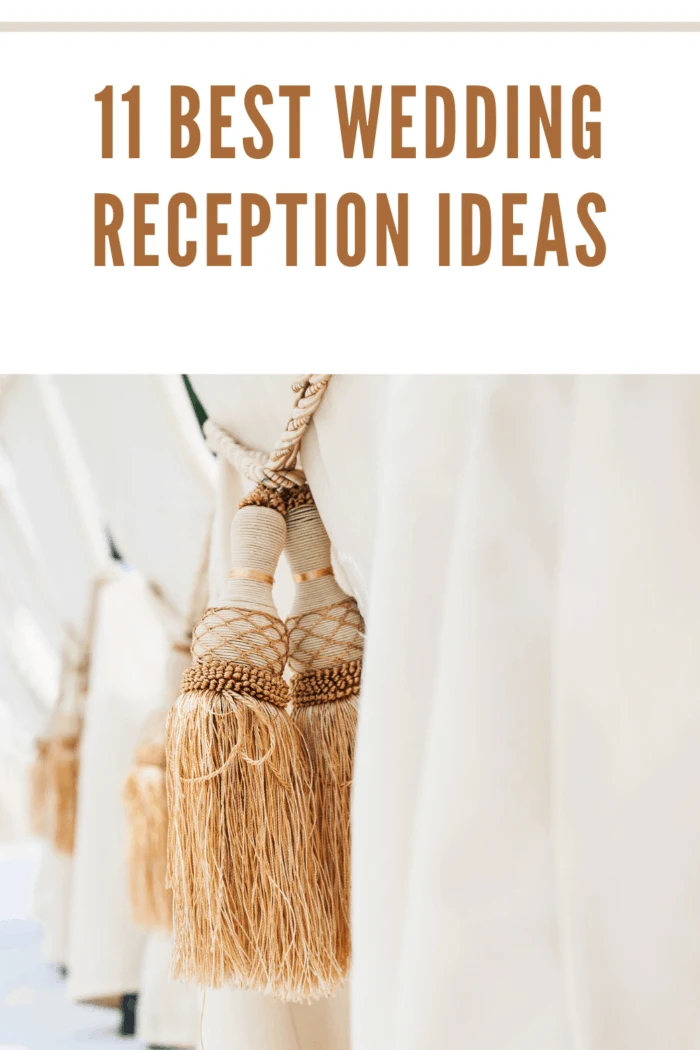 Decorative tassels on chair on a wedding ceremony