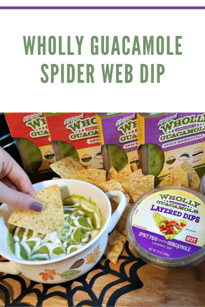 wholly guacamole spider web dip