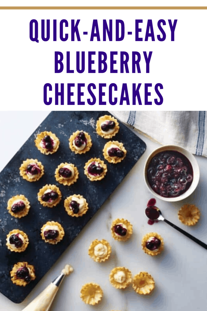 Quick and Easy Blueberry Cheesecakes