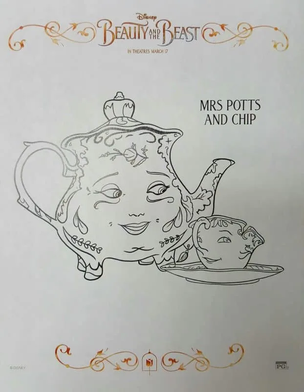 Beauty and the Beast Mrs. Potts and Chip