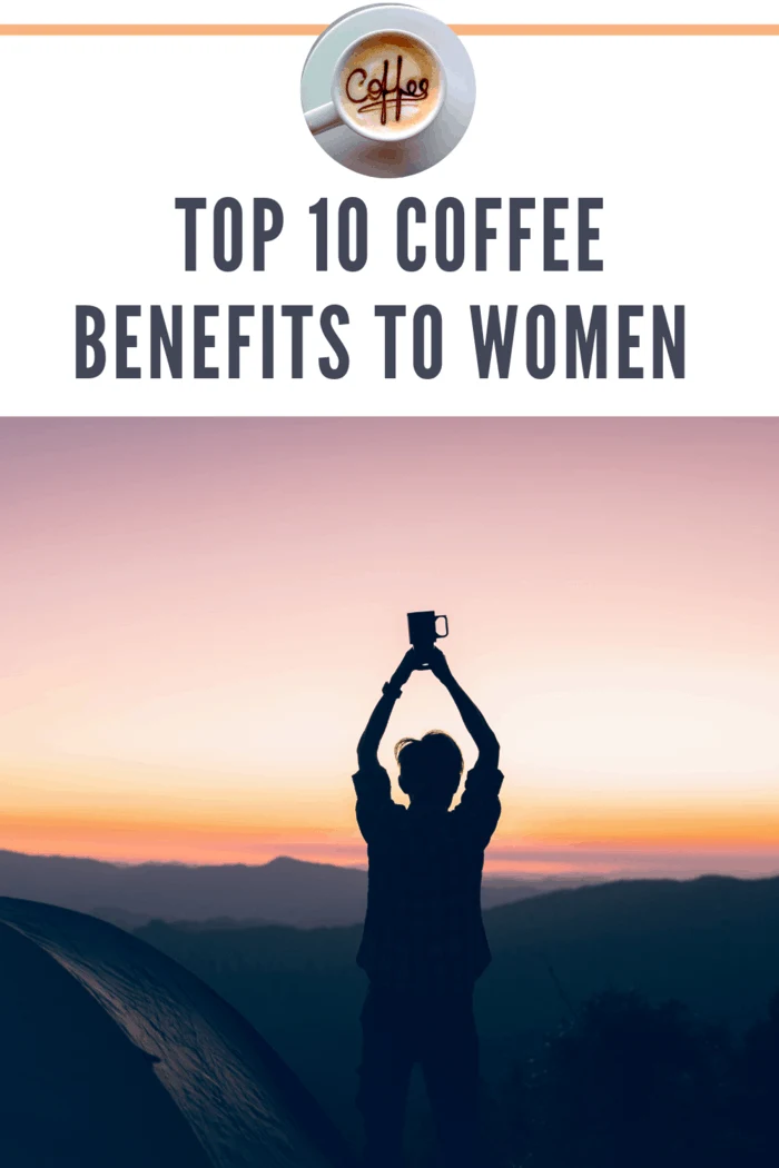 woman doing yoga holding cup of coffee