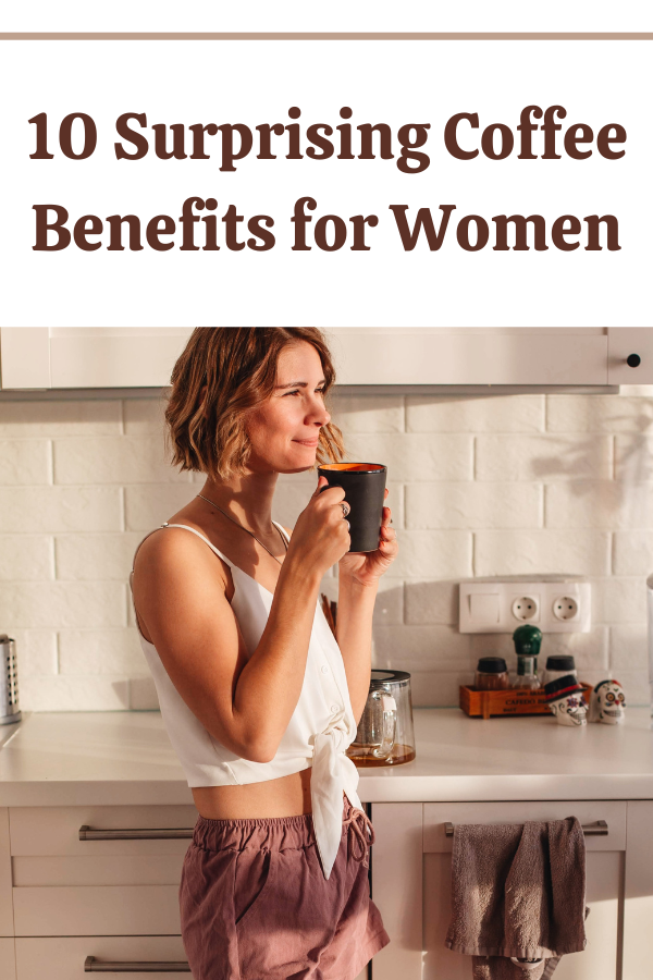 Woman drinking coffee, showcasing key coffee benefits for women’s energy and wellness