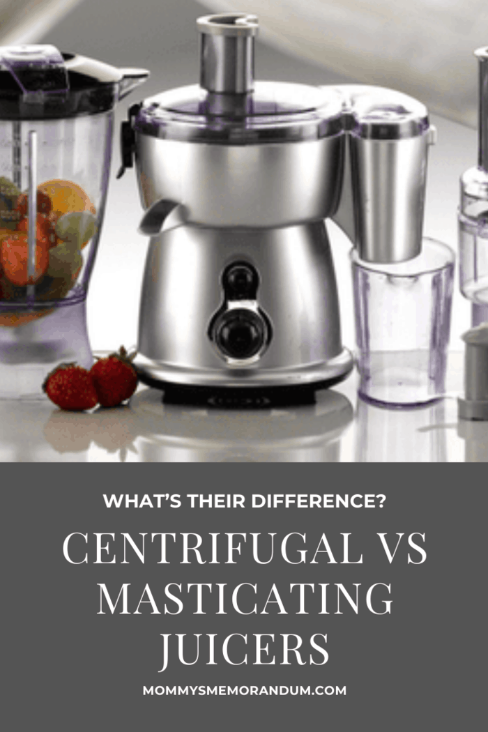 A centrifugal juicer, on the other hand, has blades that spin around at a very high speed separating juice from the fruits pulps, skin and seeds. The juicer then produces juice and pulp in two separate containers.