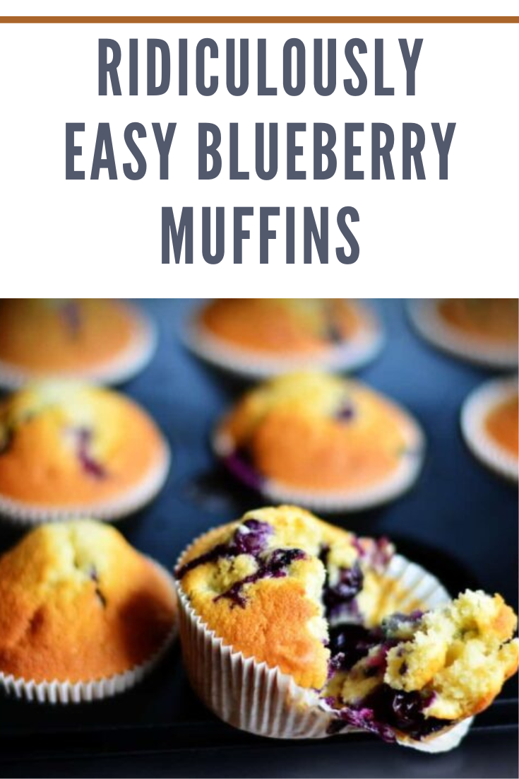 blueberry muffins in baking tray