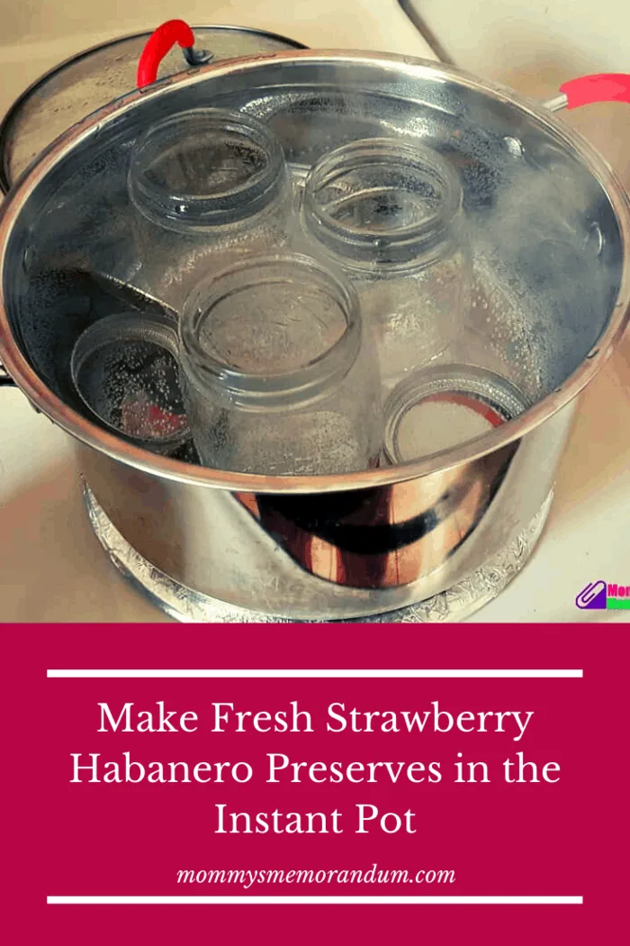 While the strawberries are cooking, fill a large pot that will hold your pint jars 3/4 full with water, set over high heat and bring to a boil.