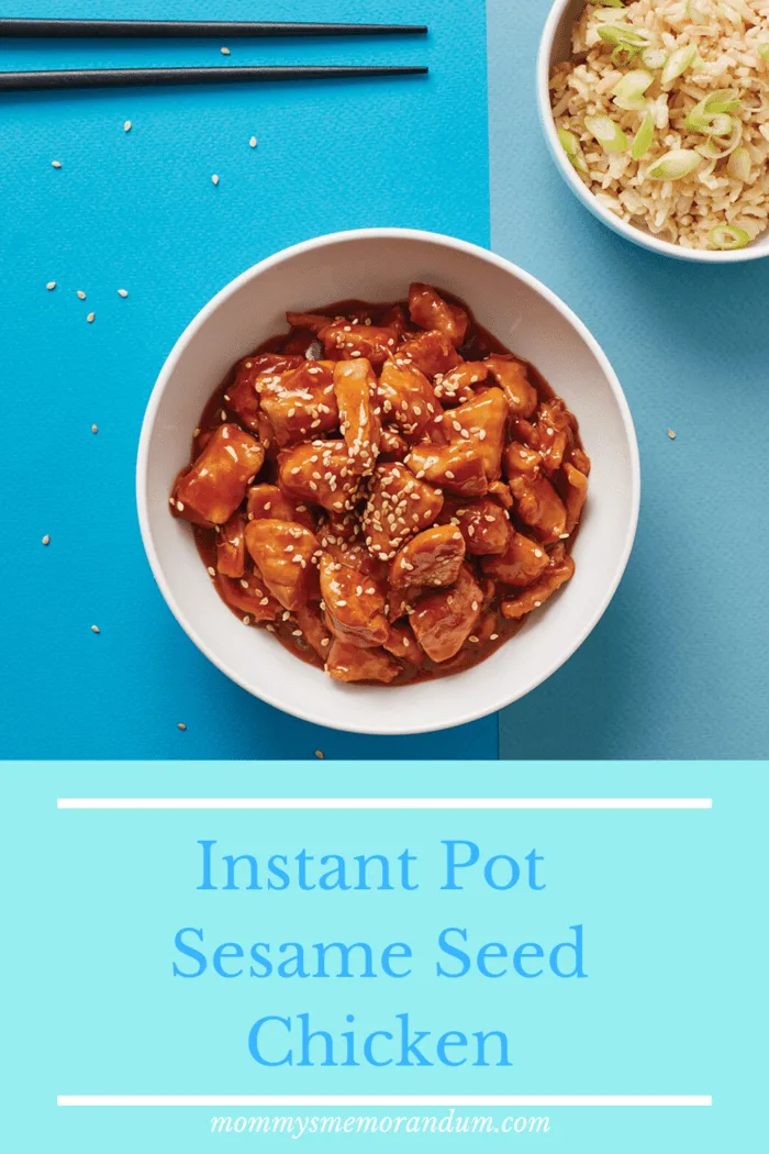 This Instant Pot Sesame Chicken recipe is quick and easy and better than take-out. Sweet sticky sauce with a hint of kick enveloping tender chicken pieces.