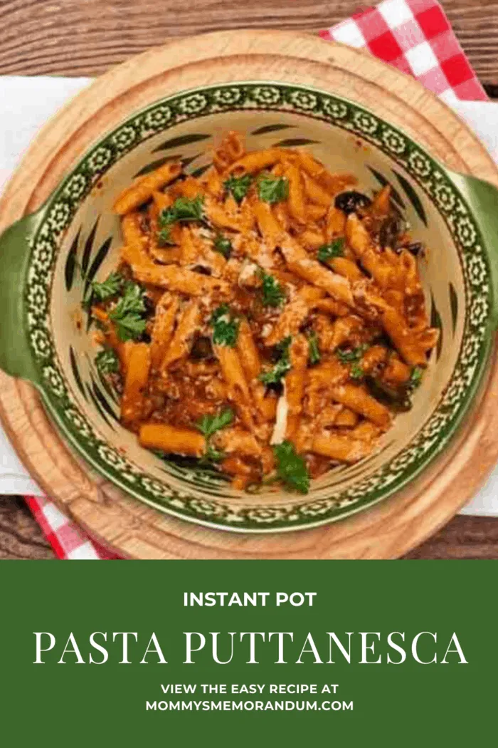 This Instant Pot Pasta Puttanesca couldn't be simpler in the Instant Pot--just add the ingredients and come back to a pasta dinner!