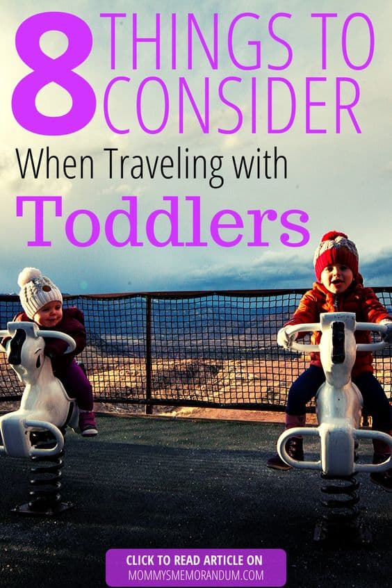 Traveling with toddlers is quite fun as you will get to spend quality time with the kids.