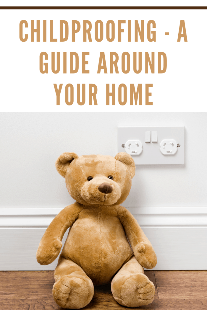 Teddy bear and childproof outlet