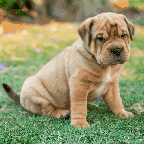 Cocos Puppies - Shar Pei cross Jack Russell found love with a Lab