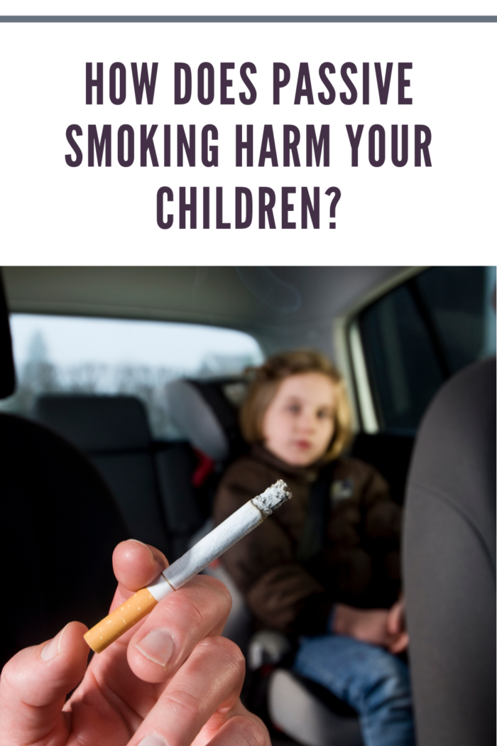young children in car with passive smoking