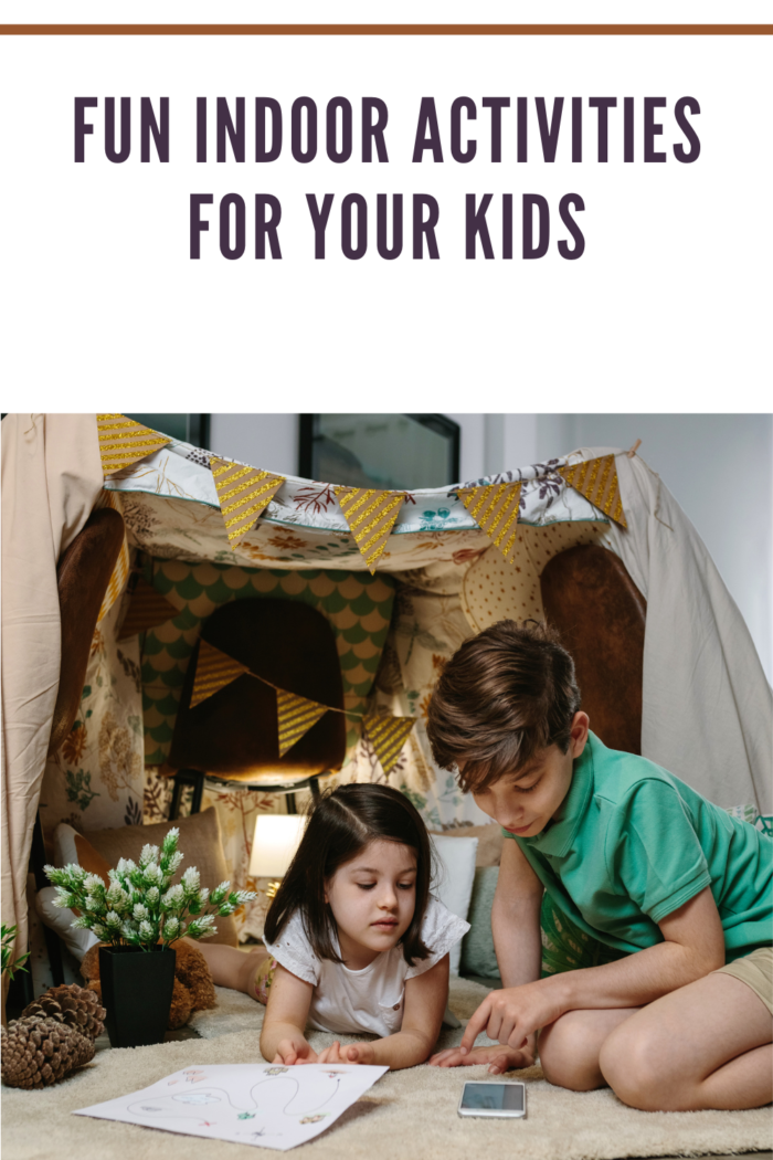 Children Playing Treasure Hunting Game at Home