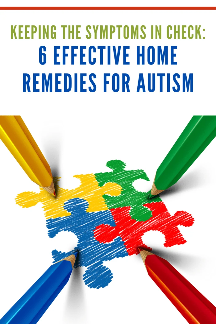 yellow, green, blue and red puzzle pieces linked together being colored representing autism
