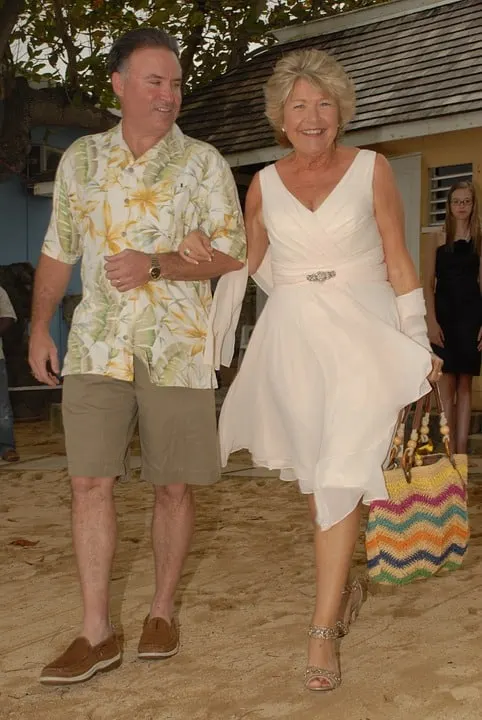 mother of the bride at a beach wedding