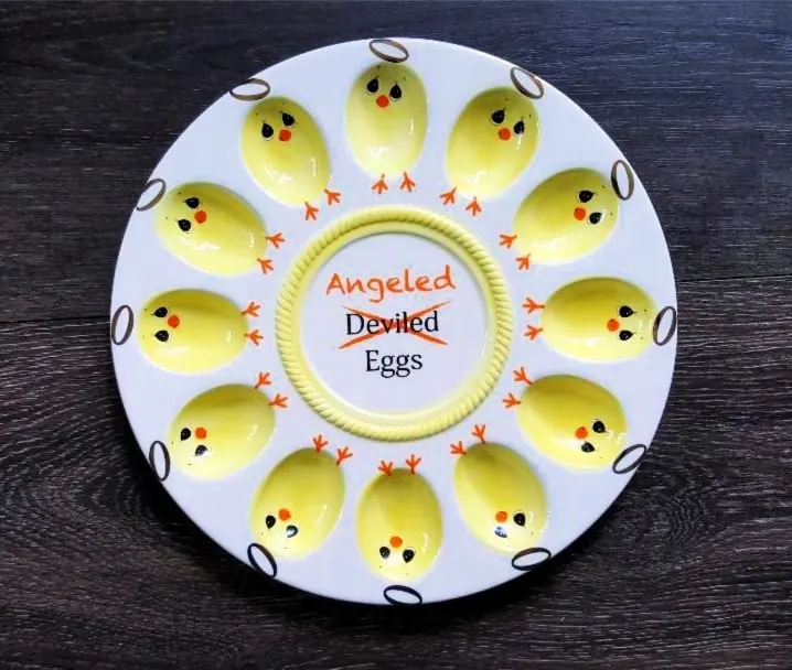 precious moments angeled eggs serving platter