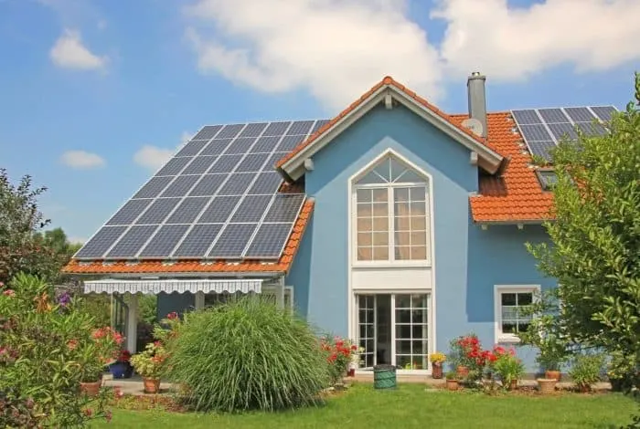 solar grids on roof