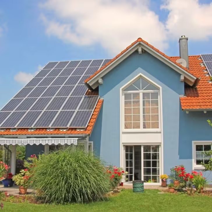 solar grids on roof