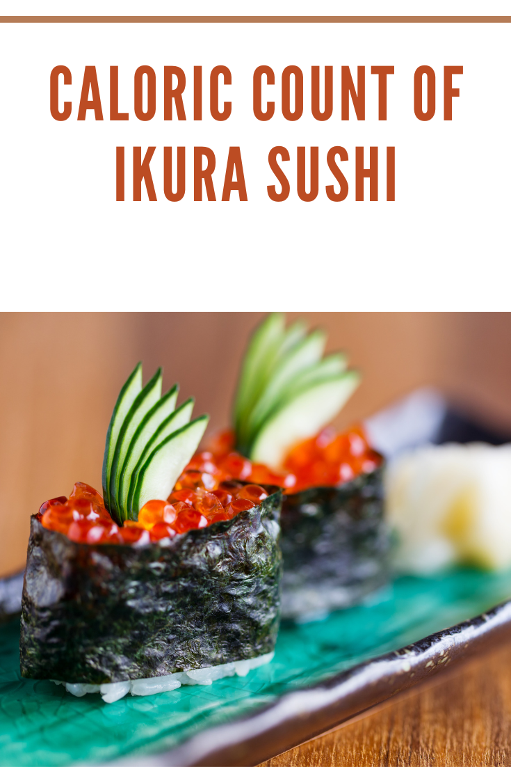 ikura sushi with garnish