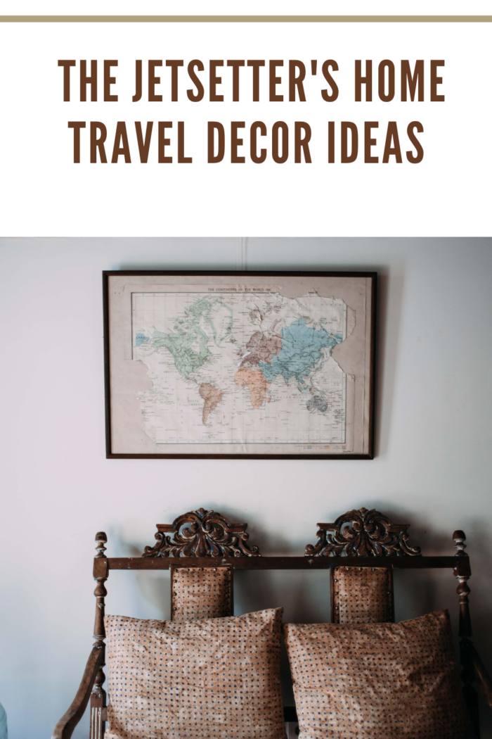 Vintage Map and Wooden Furniture with Ornate