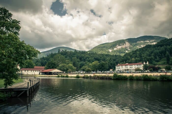 lake lure inn and spa in distance