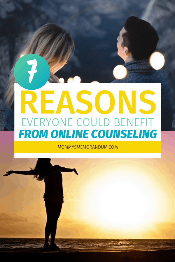 couple and silhouette of woman who could benefit from online counseling