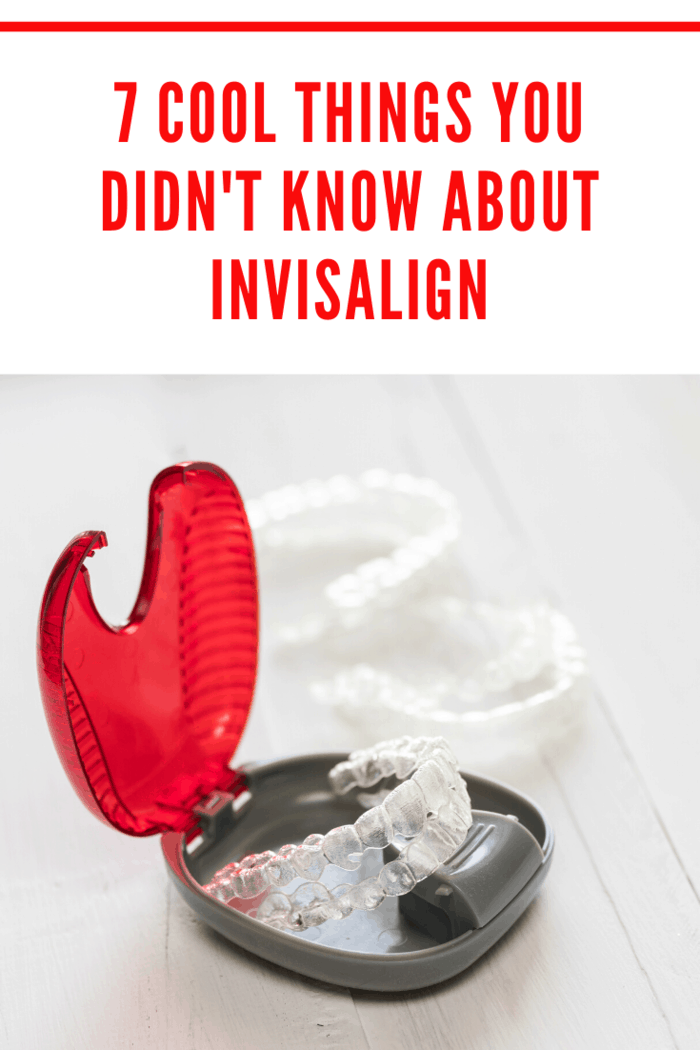 Invisalign aligners in a red case demonstrating clear, custom-made orthodontic solution