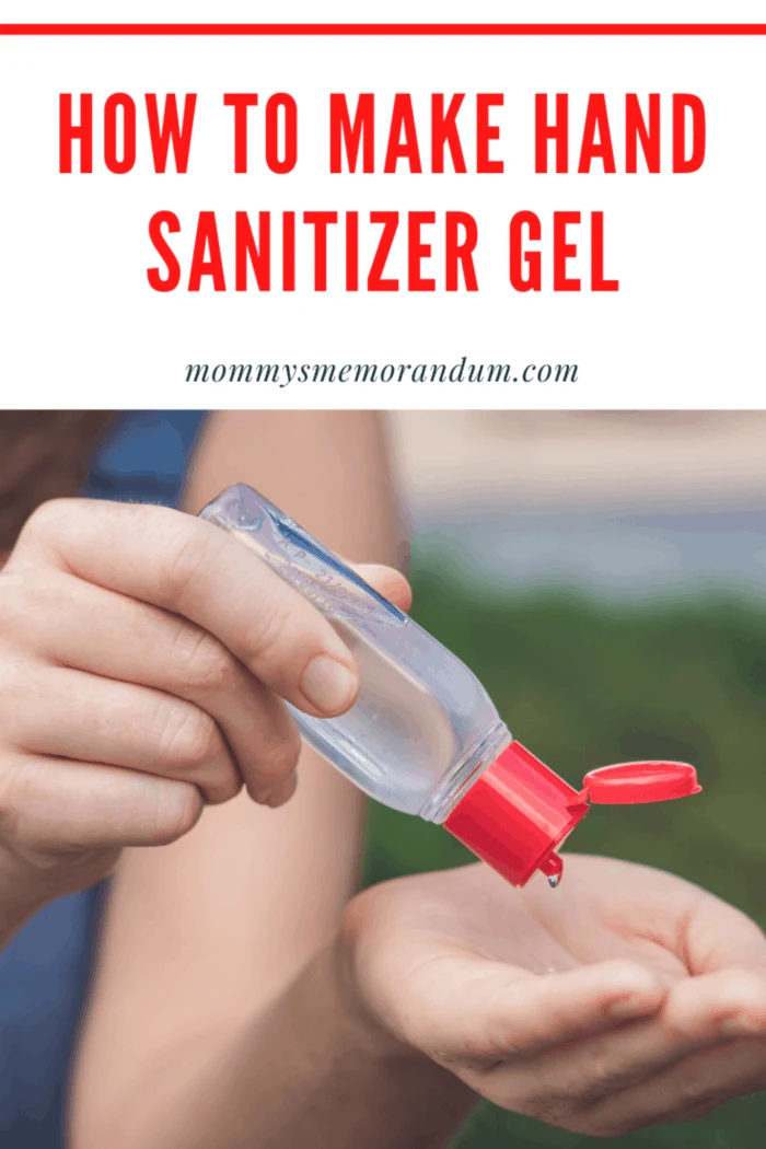 hands putting on hand sanitizer gel
