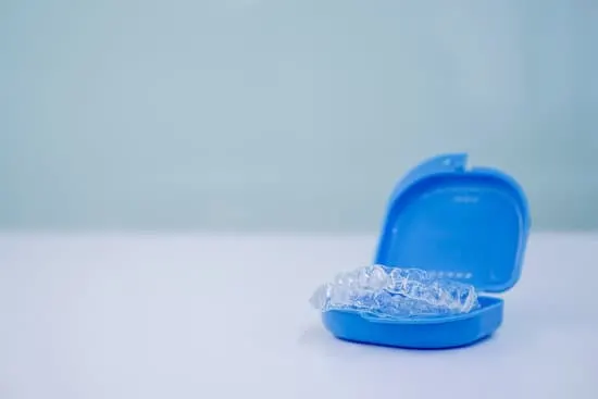 close up top view of dental aligner retainer (invisalign) at dental clinic for beautiful teeth treatment course concept