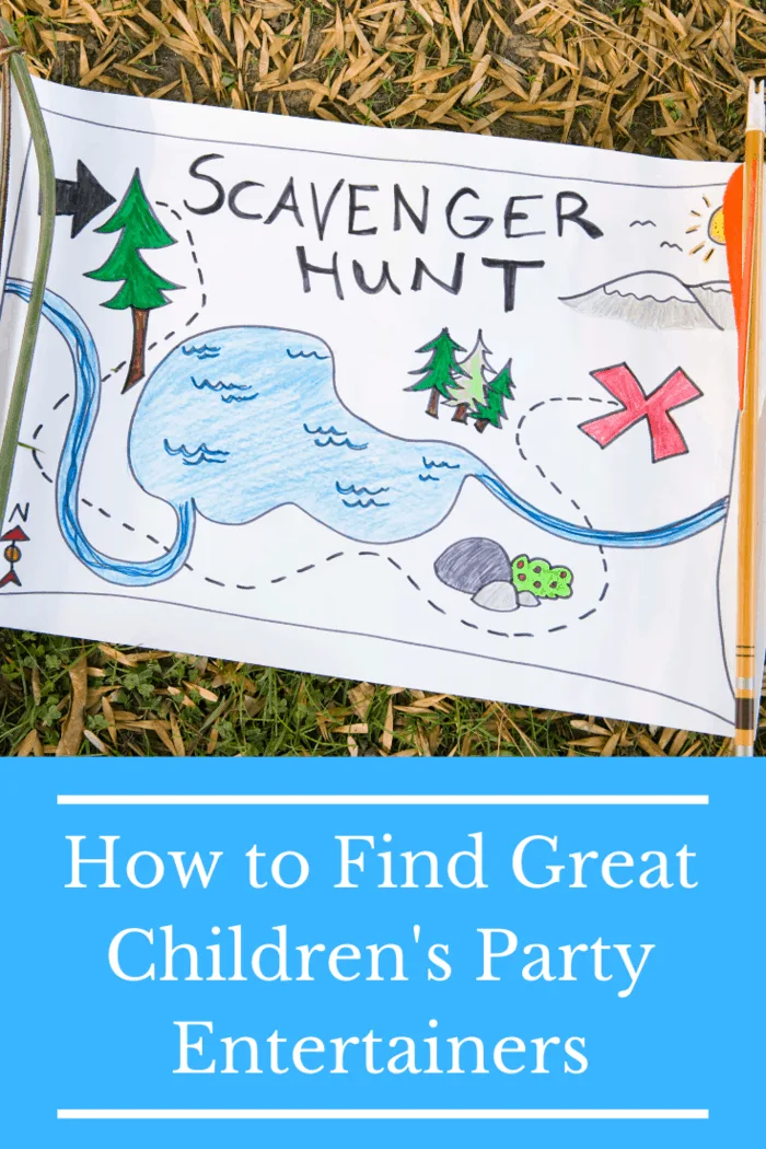 scavenger hunt map for children's party entertainment