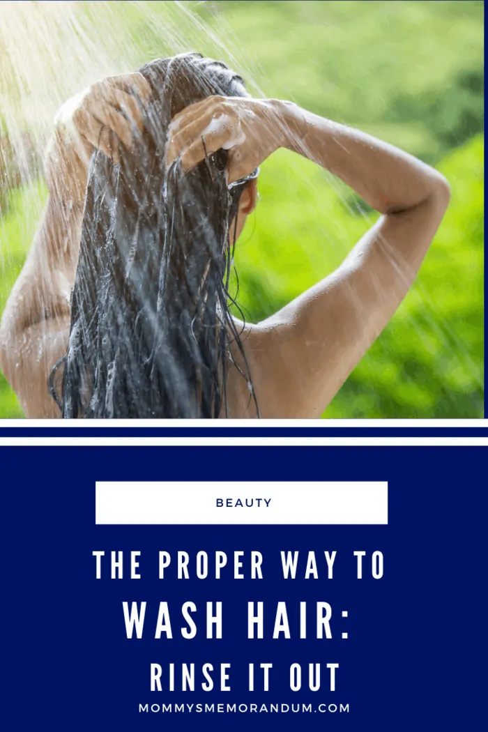 Really take your time with this next part. If you don't rinse thoroughly, any excess product still left on your hair will weigh it down in a heartbeat.