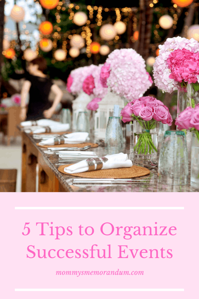 organizing a successful event is a responsibility. Any minor carelessness can lead to a major loss. We share five tips for organizing any successful event.