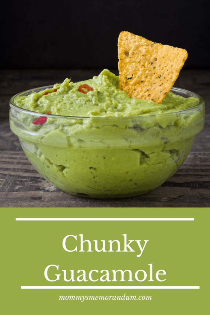 This chunky guacamole is easy to make and the perfect dip or topping.