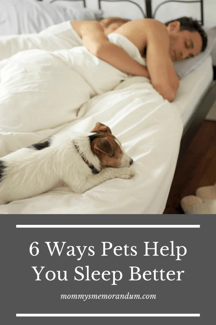 The warmth and comfort of having your dog asleep next to you will help you relax.