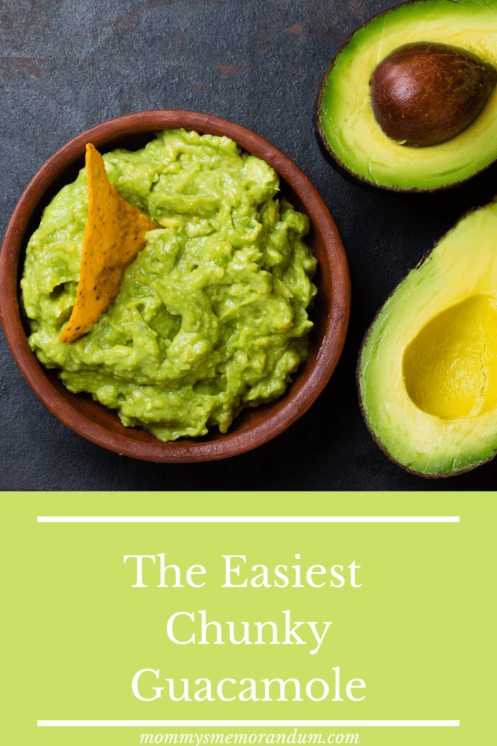 this chunky guacamole is easy to make in just minutes