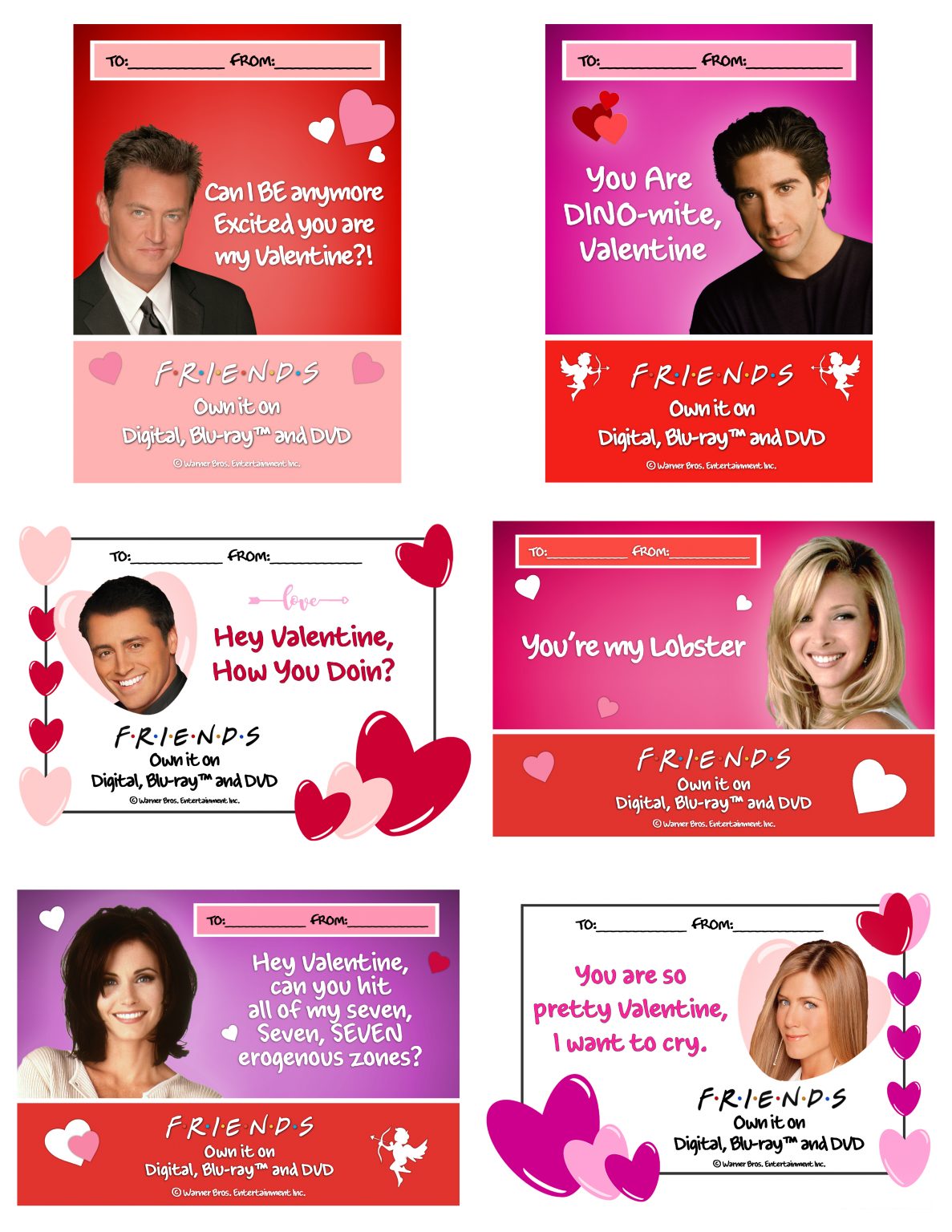 FRIENDS TV SHOW VALENTINES FREE PRINTABLE